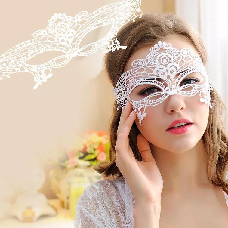 [K-ACU ♥] Topeng Mata Wanita Seksi Hitam Merah / Eye Mask Pelengkap Lingerie-langsung kirim