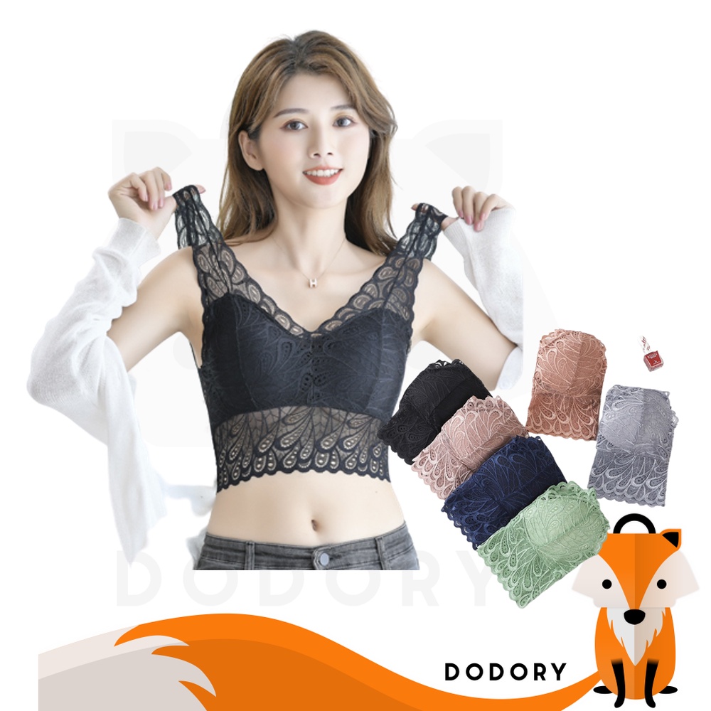 DODORY - BRA547 Bra Seamless Tanpa Kawat Bra Renda Bralette Push Up