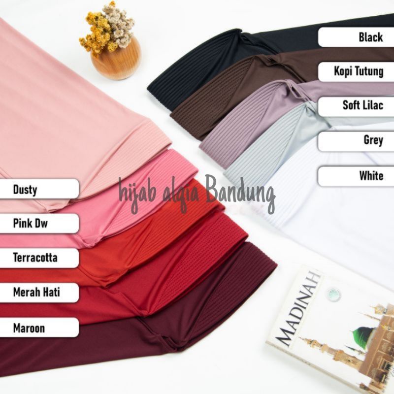 Hijab Instan Jersey | Khimar Jersey Pinguin | Kerudung Sport ukuran L