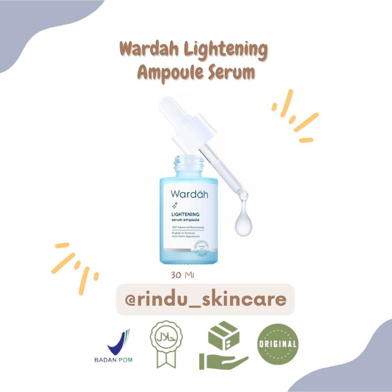 Terbaru Wardah Lightening Serum Ampoule 30Ml