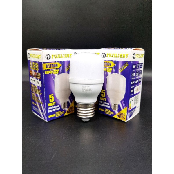 Lampu Led 5w FUJILIGHT ULTRON, warna bolam putih 6500K,garansi 1 tahun, model capsul