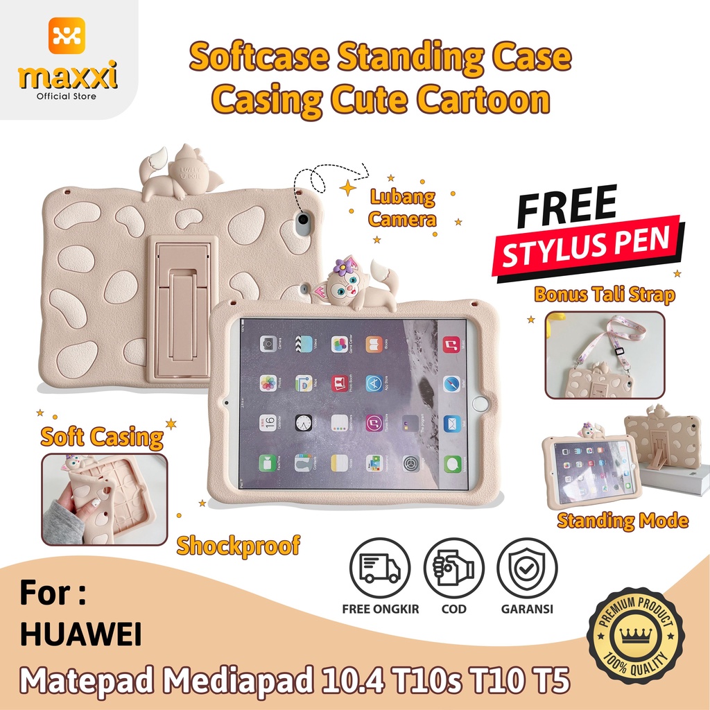 Huawei Matepad Mediapad 10.4 T10s T10 T5 Softcase Skin Pelindung Tablet Cover Cartoon Anak Cute Case