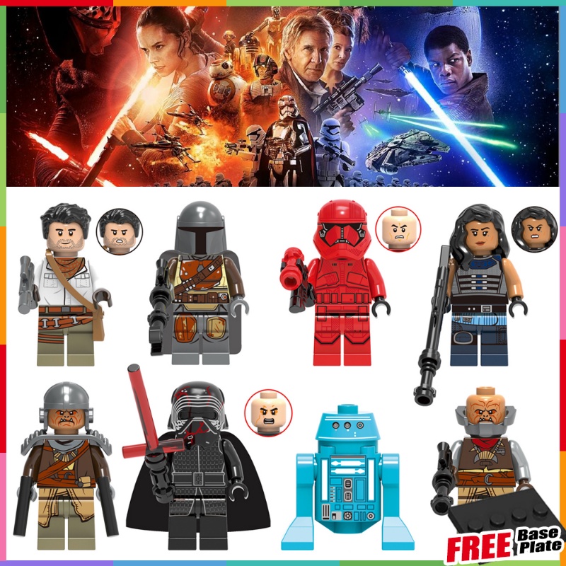 Poe Dameron Mainan Action Figure Minifigures Cara Dune Sith Stormer Mandalorian Kylo Ren Tusken Raider Untuk Hadiah