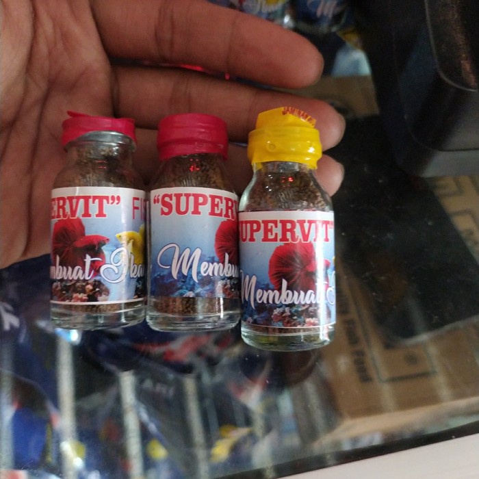 Super Vit Makanan Ikan Cupang Guppy Tetra Dll Kemasan 10gr