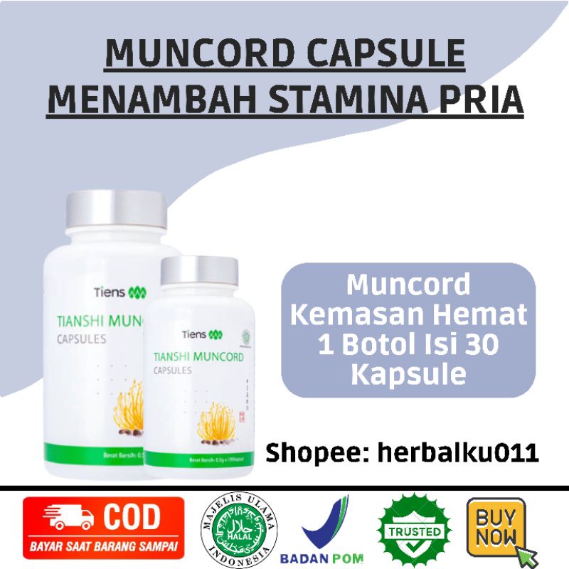 MUNCORD CAPSULE KEMASAN HEMAT ||1 BOTOL ISI 30 KAPSULE TERBUKTI||STAMINA PRIA