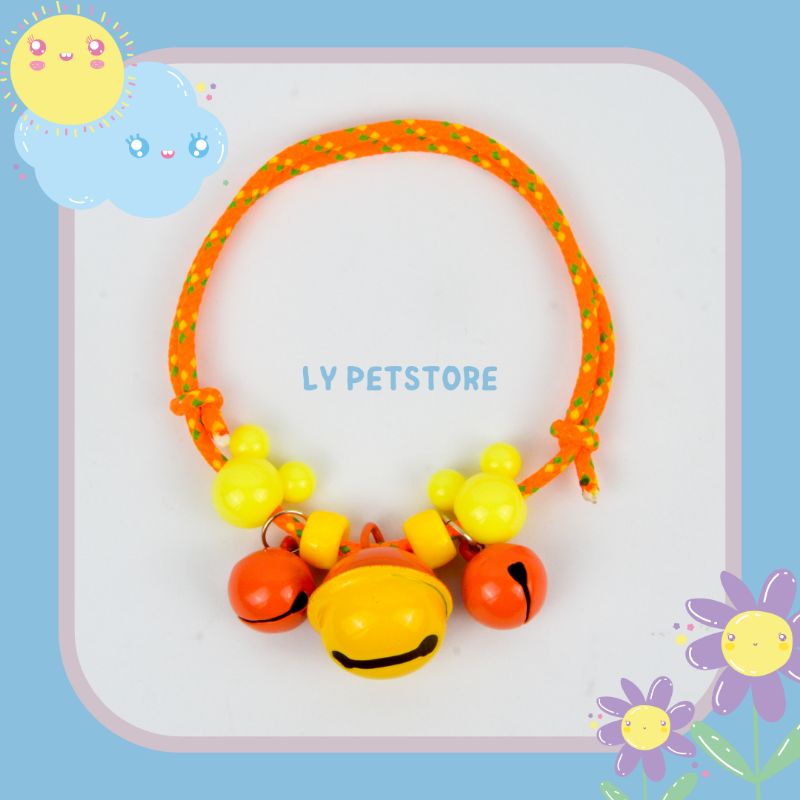 Kalung Kucing Tali Prusik 3 Lonceng Gradiasi | LY PETSTORE