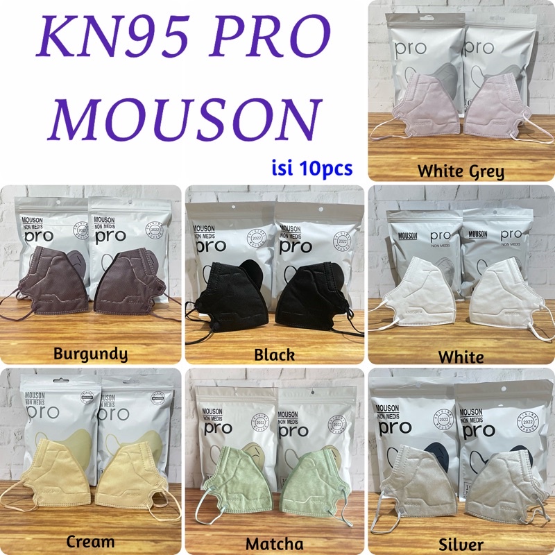 Masker KN95 MOUSON PRO 5ply isi 10pcs - Emboss