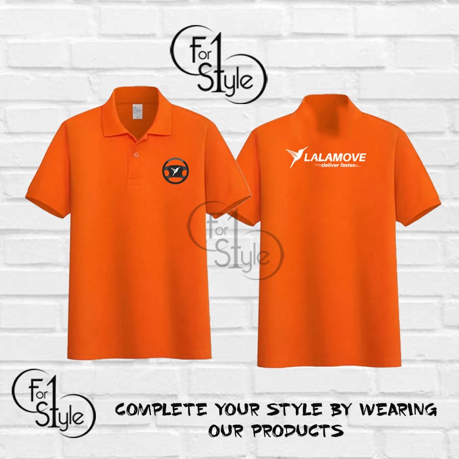 Kaos POLO KURIR LALAMOVE - Polo Lalamove - Kaos baju POLO LALA MOVE depan logo tulisan belakang 01 -