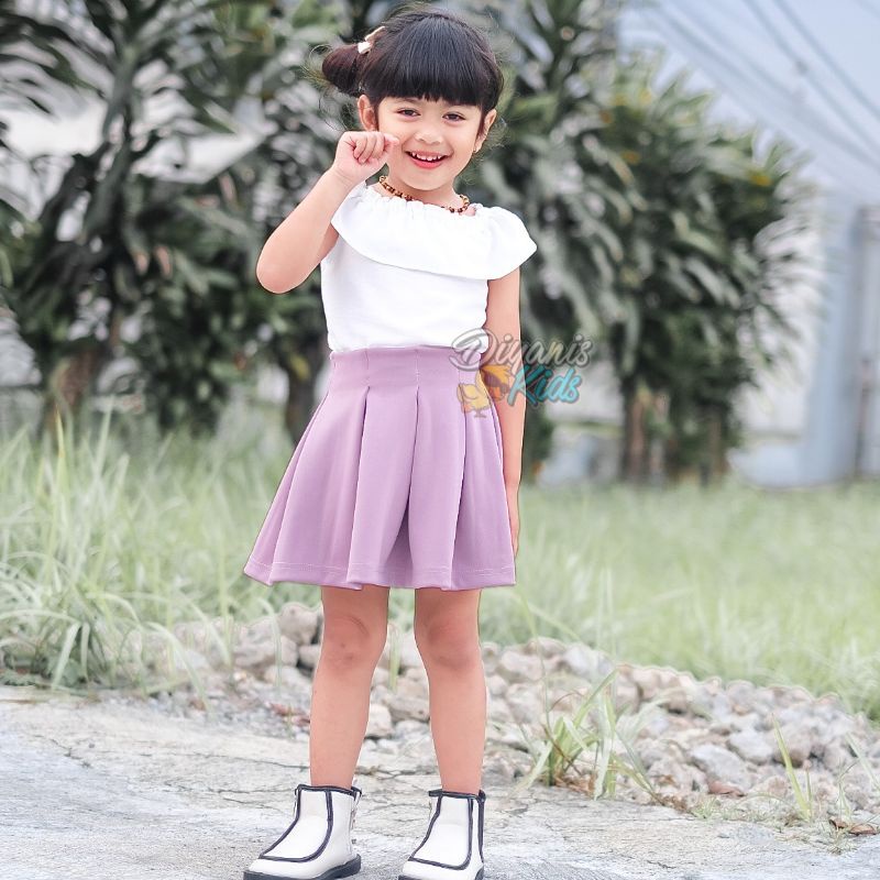 SET MAUDY-Setelan Rok Scuba dan Blouse Anak | Oneset anak perempuan