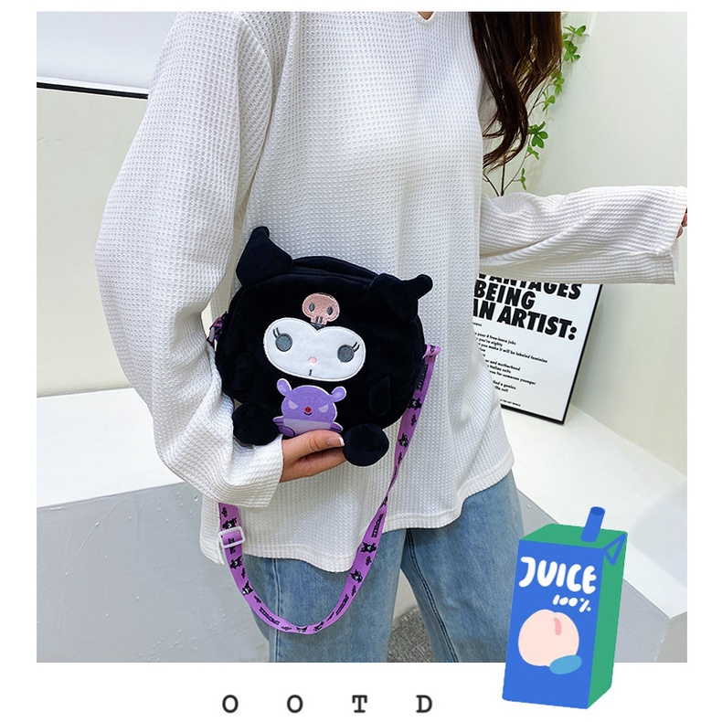 Drozenb Tas Selempang Wanita Boneka Import Model Korea/Tas Selempang Sanrio/Tas Boneka Slingbag Anak