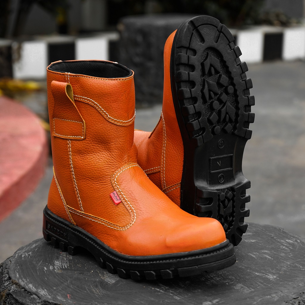 sepatu lodong king athur sefty boots pria model arboo ujung besi proyek kerja Tambang lapangan