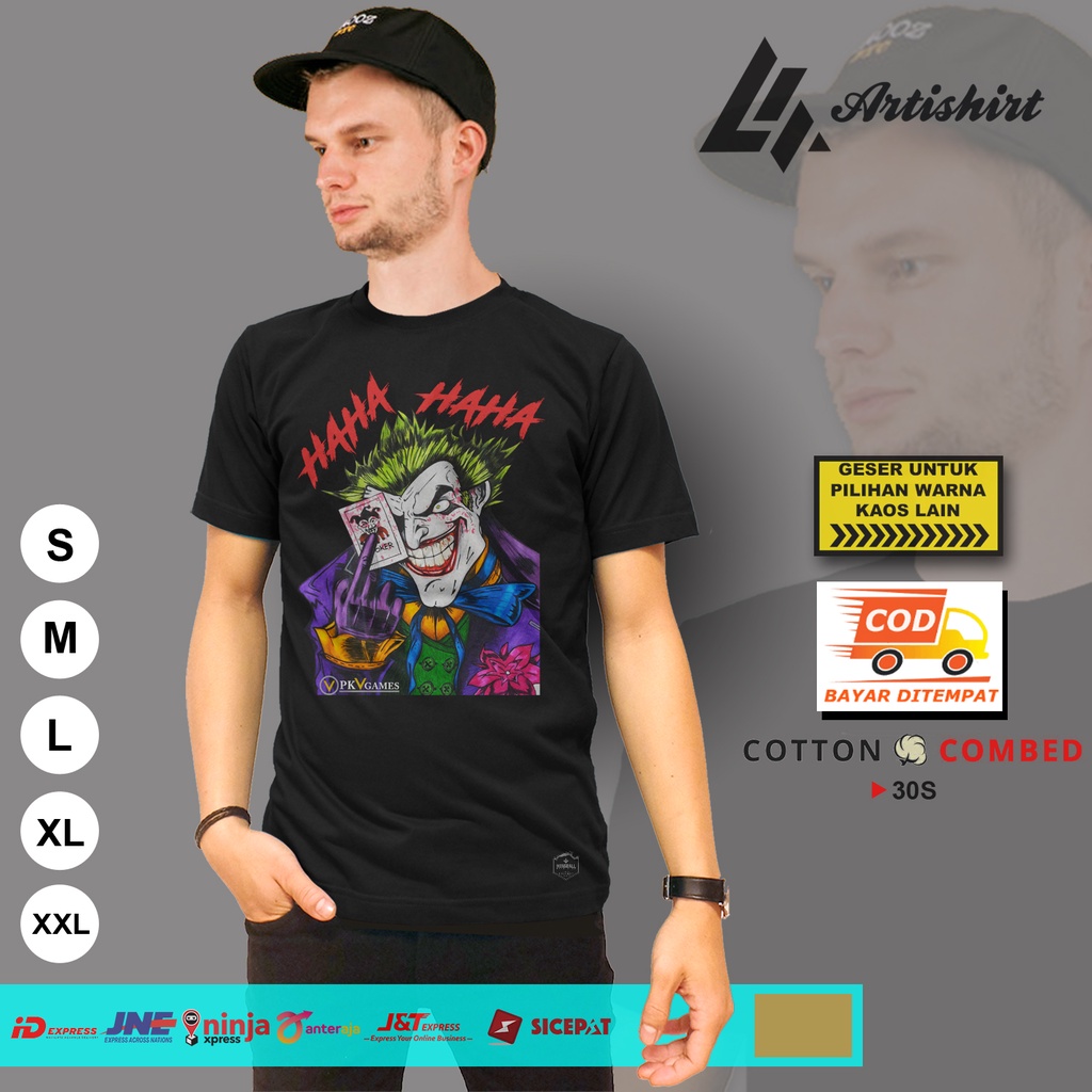 KAOS GAMBAR JOKER KAOS JOKER KAOS BADUT KAOS BAJU DISTRO ARTISHIRT