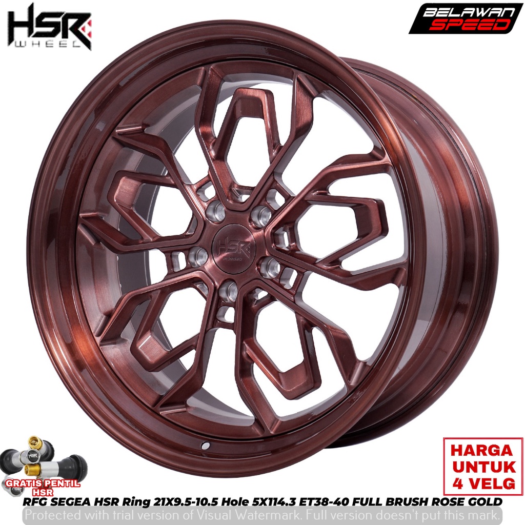VELG MOBIL MODIFIKASI RING 21 HSR RFG SEGEA PCD 5X114,3 UNTUK CRV ALPHARD MAZDA CX5
