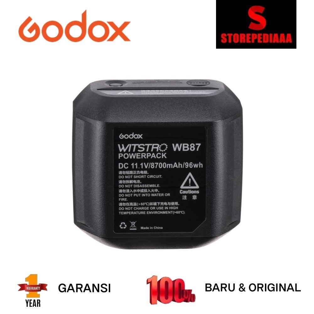 Godox WB87 Battery for AD600BM AD600B AD600 SLB60W SLB60 Baterai WB-87