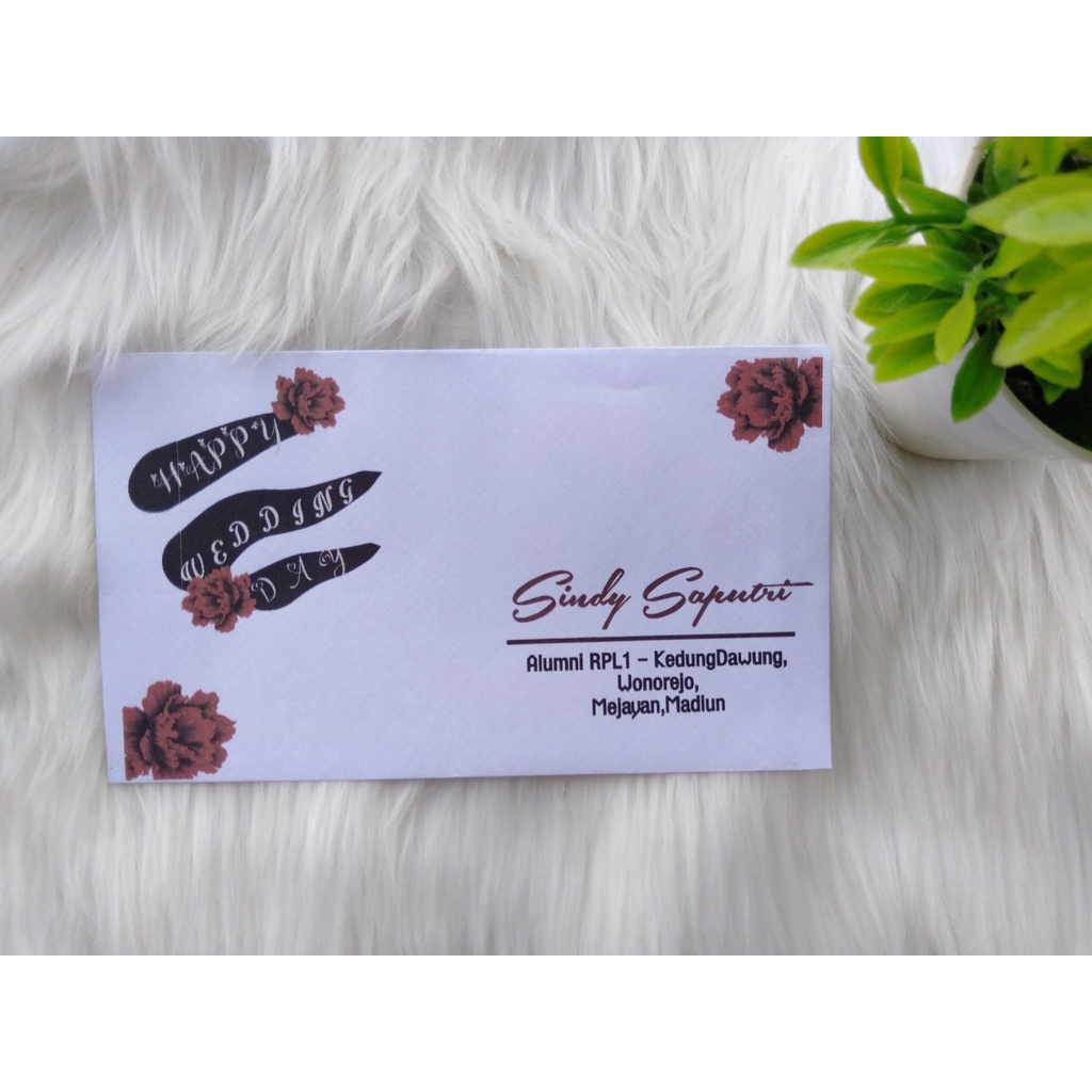 

amplop kondangan custom, nama dan alamat model 2