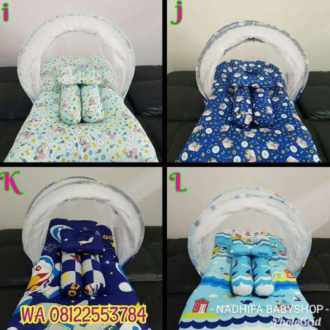 Set kasur bayi,kelambu lipat doraemon always ready