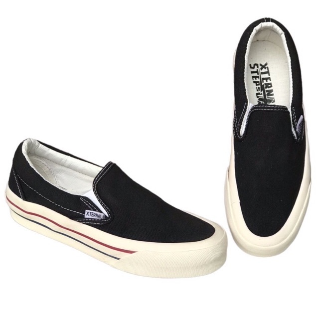 Sepatu XternalStepSure - Slip On Mac Black Red Blue