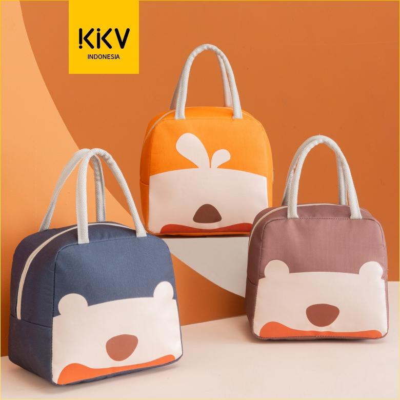 KKV - 40000KM LUNCH BAG TAS BEKAL MAKANAN THERMAL TAHAN PANAS DINGIN BLUE / BROWN /  ORANGE / VEGETA