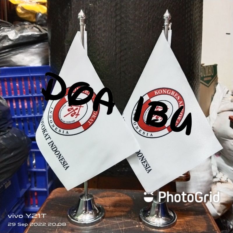 

best seller tiang stenlis meja+bendera KAI