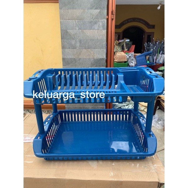 niktech rak piring susun 2 plastik + tray serbaguna nth dop