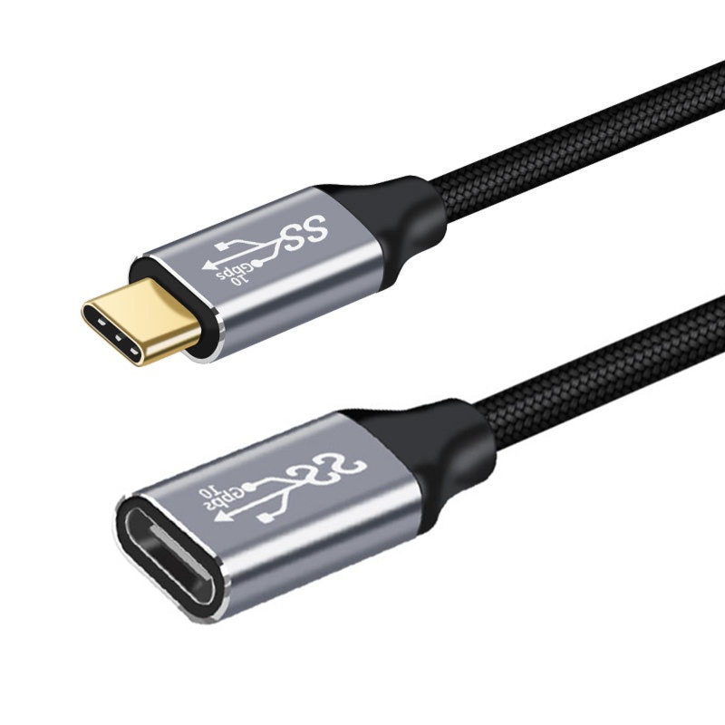 Cre Kabel Ekstensi USB C PD100W Cable Male to Female Tipe C 3.1 Gen2 Extender Cord