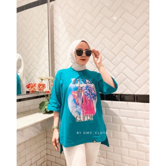 Jual Atasan Oversize Original Dm3kaos Oversize Style Hijab Viral Matt Cottun Combed 20s 3971