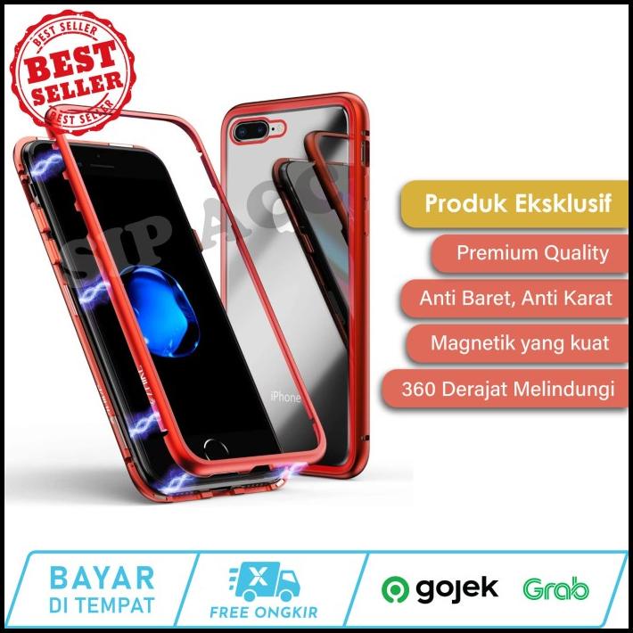 Casing Samsung A30S A50S S9 Phone Case Magnetic Magnet Metal Glass