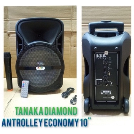 Speaker Portable Tanaka Diamond Antrolley Economy 10 inch original