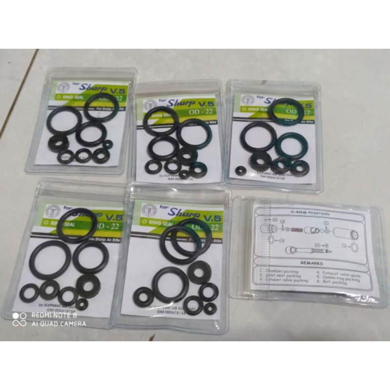 Sil tabung v5 elephant seal O-RING tabung sharp v5 sil oring v5 od22 ORIGINAL elephant