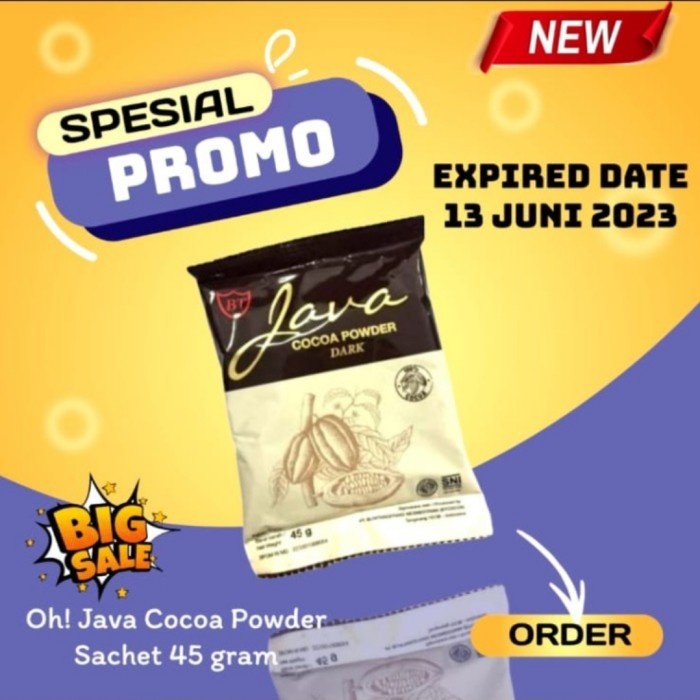 

Oh! Java Dark Cocoa Powder Coklat Bubuk Sachet 45 gram