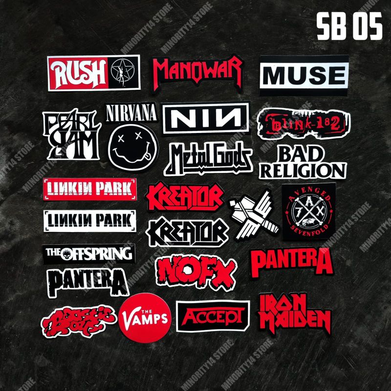 Stiker Pack Stiker Brand Stiker Band Musik Punk Rock Metal Oldskool koper laptop helm hypebeast