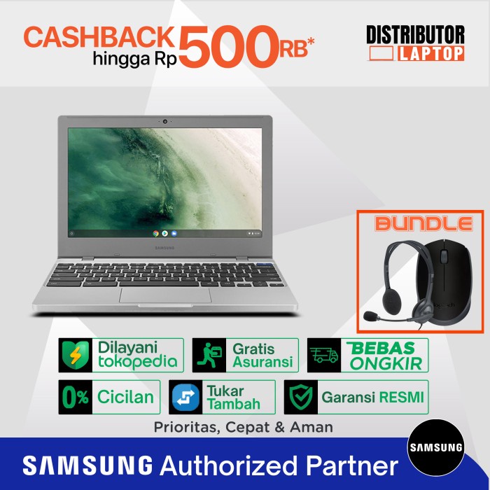 {MahesStore} Laptop  Samsung Chromebook 4 Celeron 32GB 4GB 116 HD RESMI SEIN - Non Bundling Diskon