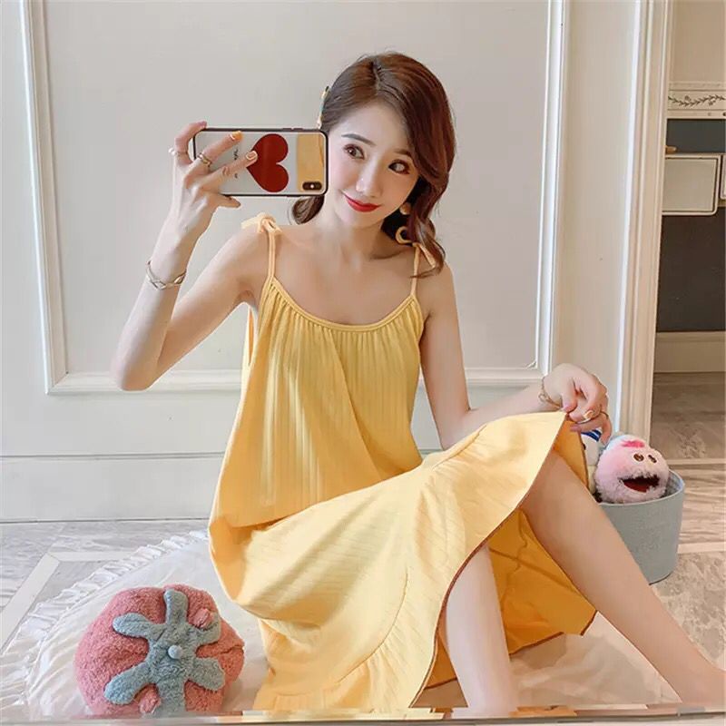 TELLY ➡️ 315 Lingerie Set Baju Tidur Seksi Pakaian Wanita Tanpa Lengan Model Korea