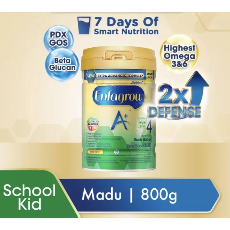 ENFAGROW 4 A+ MADU/VANILA 800GR - SUSU FORMULA PERTUMBUHAN ANAK