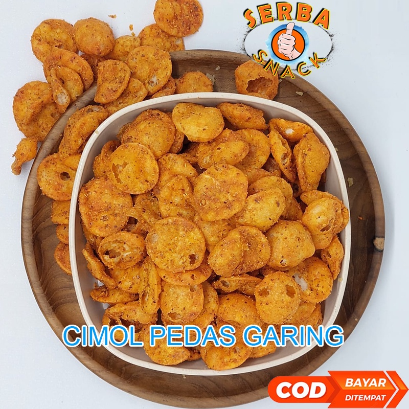 

Makanan Ringan kiloan CIMOL PEDAS GARING 125 GRAM Snack Pedas Gurih Enak