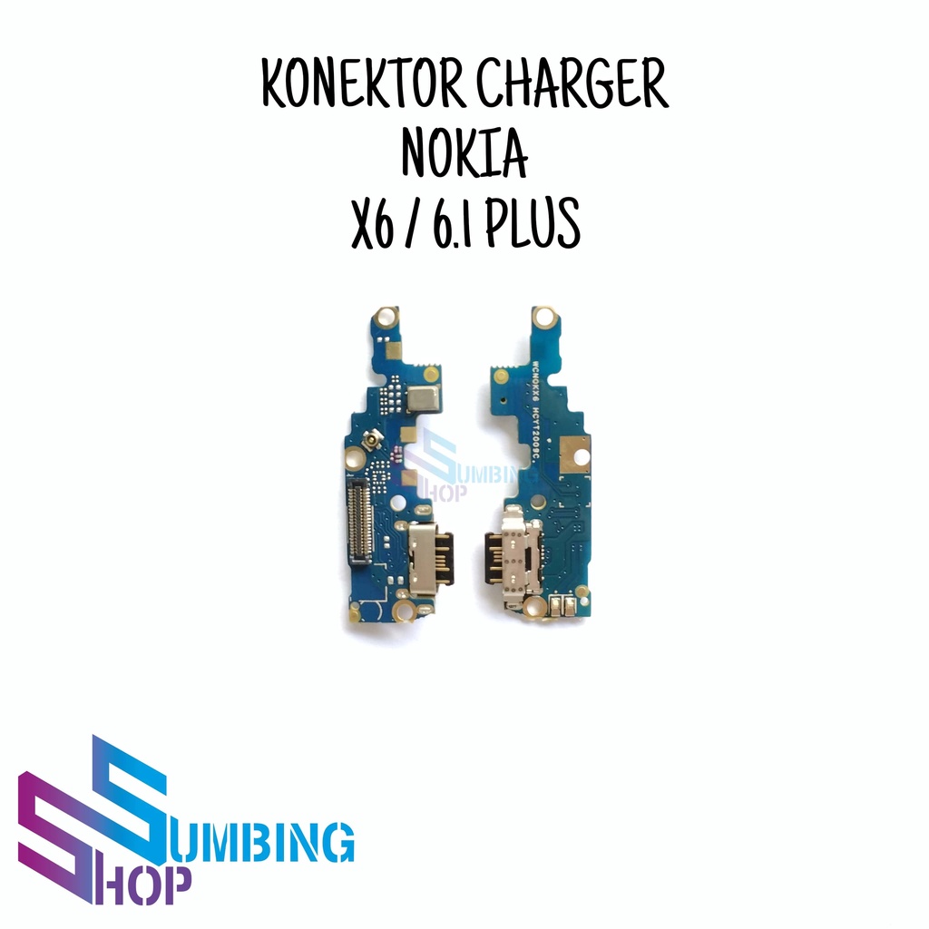 Konektor Charger Nokia 6.1 Plus Pcb Board Usb Papan Con Cas Mic