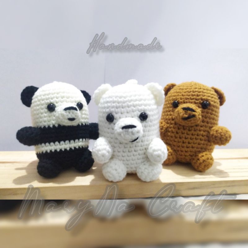 we are bare bear,boneka bare bear, ganci boneka, ganci beruang