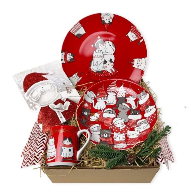 

Christmas Hampers / Parcel Kado Natal Hadiah Natal Piring Set Kucing
