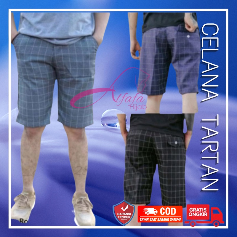 celana pendek kotak kotak pria wanita dewasa original 100%