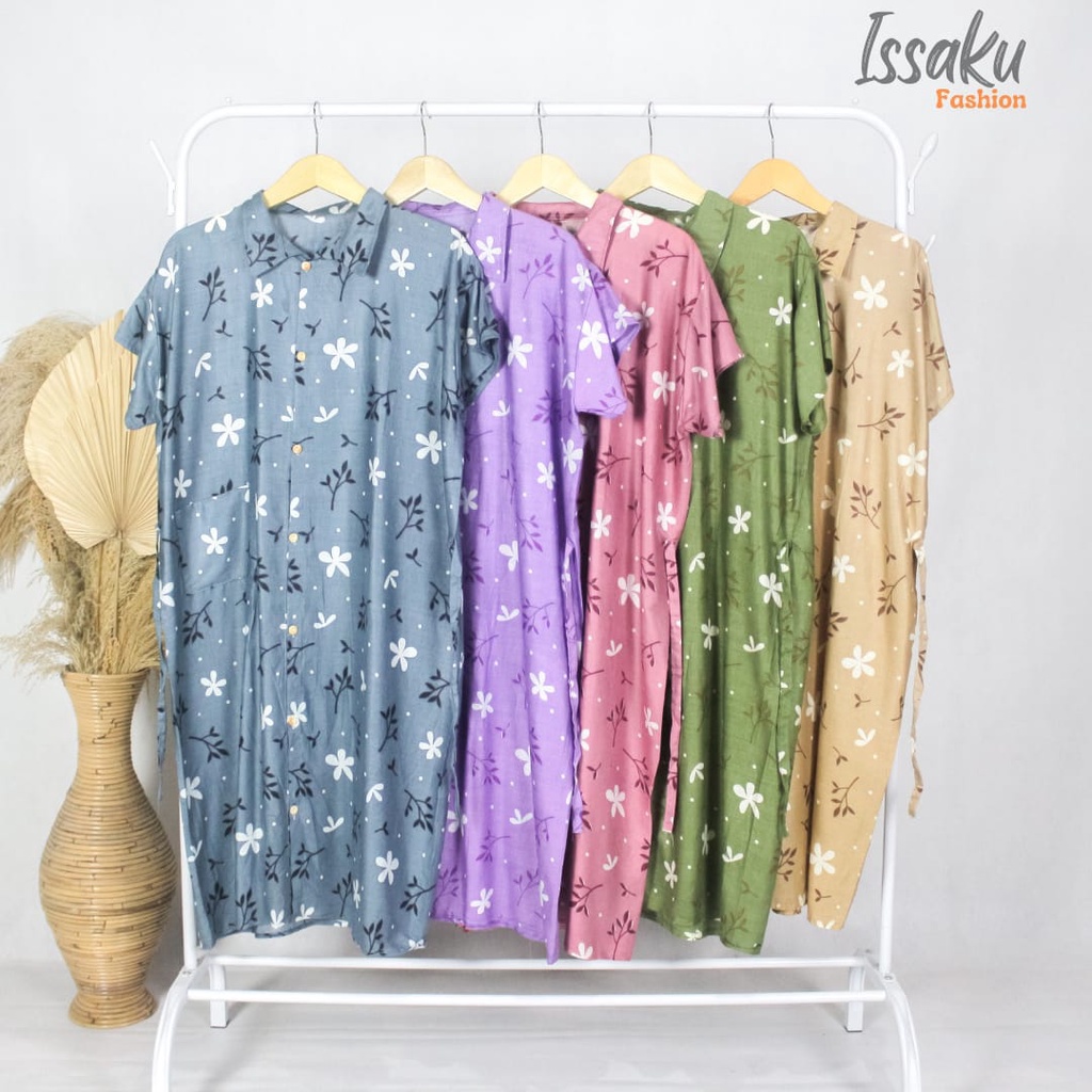 Daster Batik Wanita Lengan Pendek Bahan Rayon