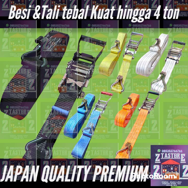 tali rachet premium tebal track belt tali trakel truk mobil barang tebal tali kontainer tali mobil b
