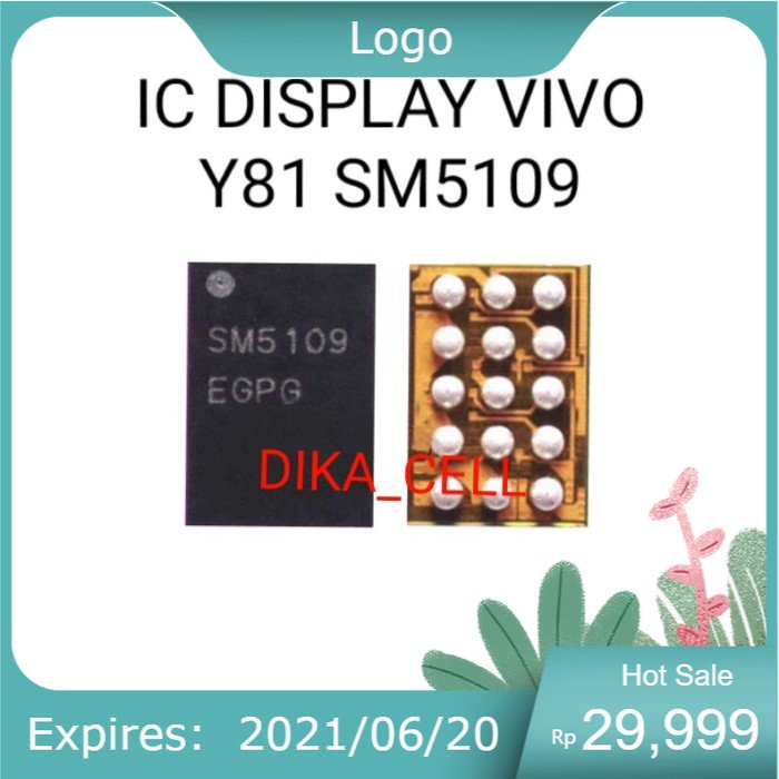 IC DISPLAY SM5109 VIVO Y69 Y81 SM 5109