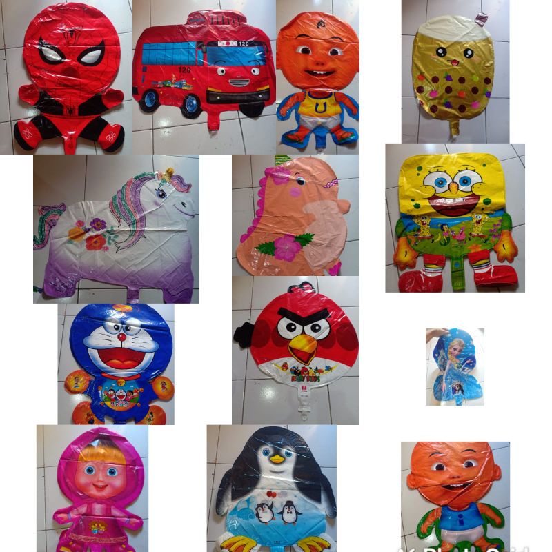 balon terbang karakter kartun