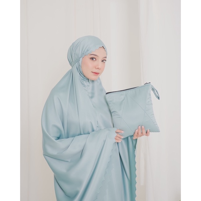 Mukena Velvet lasercut 2 in 1 silk premium