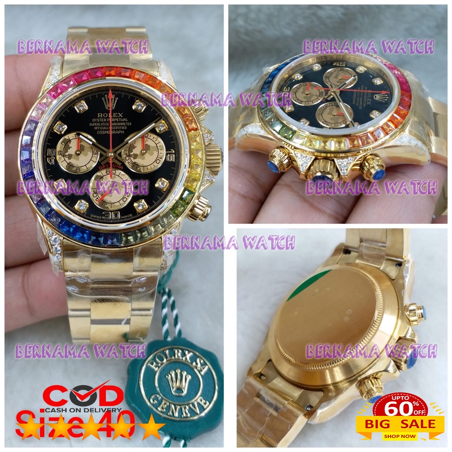 NEW ARRIVAL JAM ROLEX DAYTONA SWISS ETA BOX ORIGINAL WARRANTY 1 YEAR