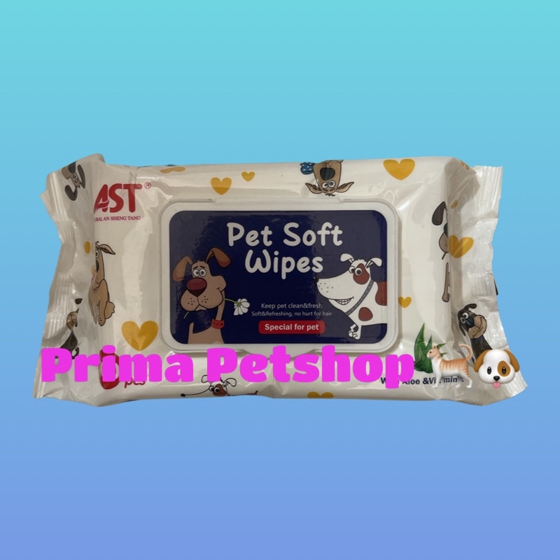 PET WIPES 100LBR - TISSUE BASAH HEWAN KUCING ANJING  Chamomile &amp; Olive Oil