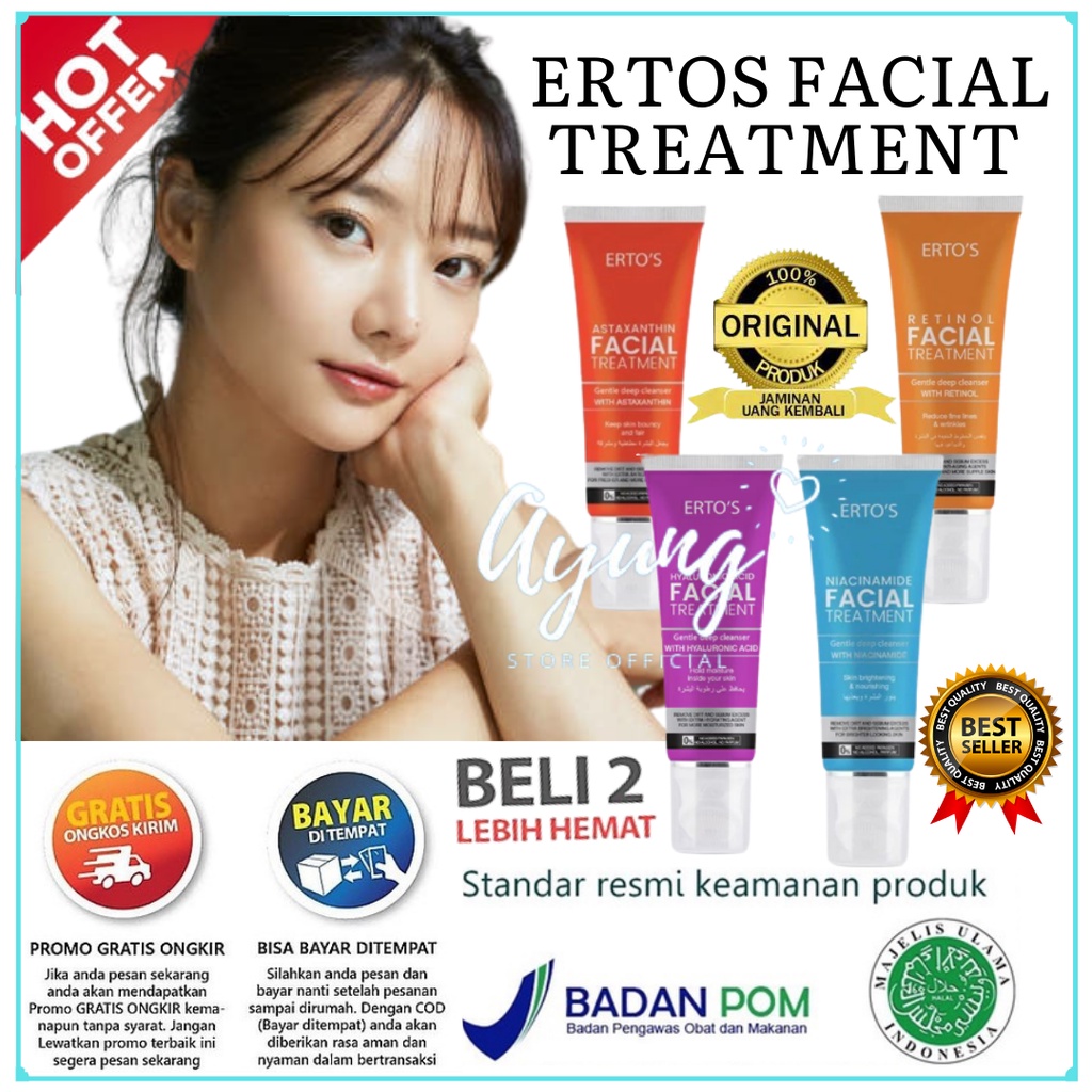 ERTOS FACIAL TREATMENT SABUN CUCI MUKA UNTUK PENGHILANG MENGHILANGKAN FLEK HITAM MEMBANDEL DI WAJAH 