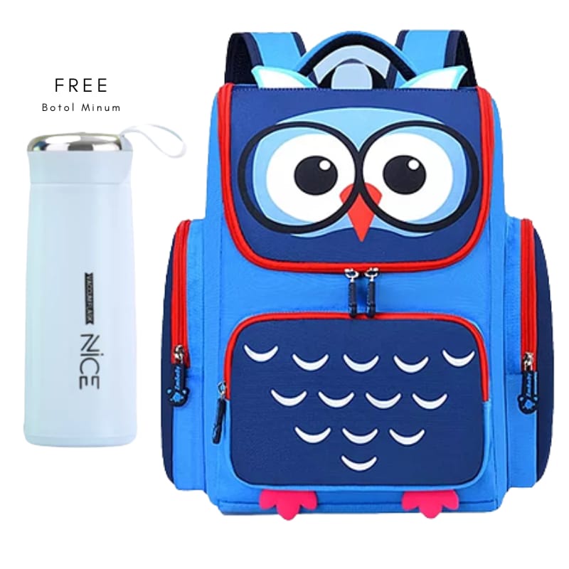 OWL - Tas Ransel Backpack korea fashion lucu  / Ransel sekolah anak tk sd smp / ransel karakter anak