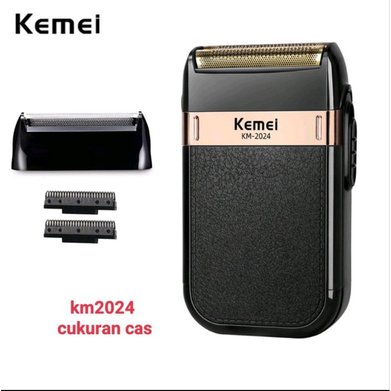 Alat mesin cukur kumis jenggot Original Kemei Km2024 Shaver  USB cas barbershop