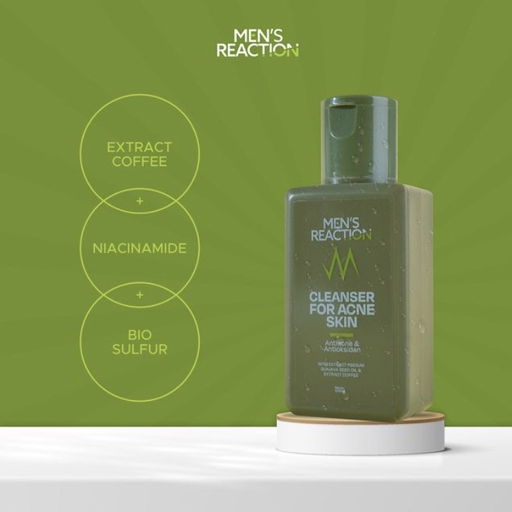 SABUN CAIR PENGHILANG JERAWAT DAN BEKAS JERAWAT BRUNTUSAN AMPUH MENS REACTION ACNO CLEAN OUT LIQUID